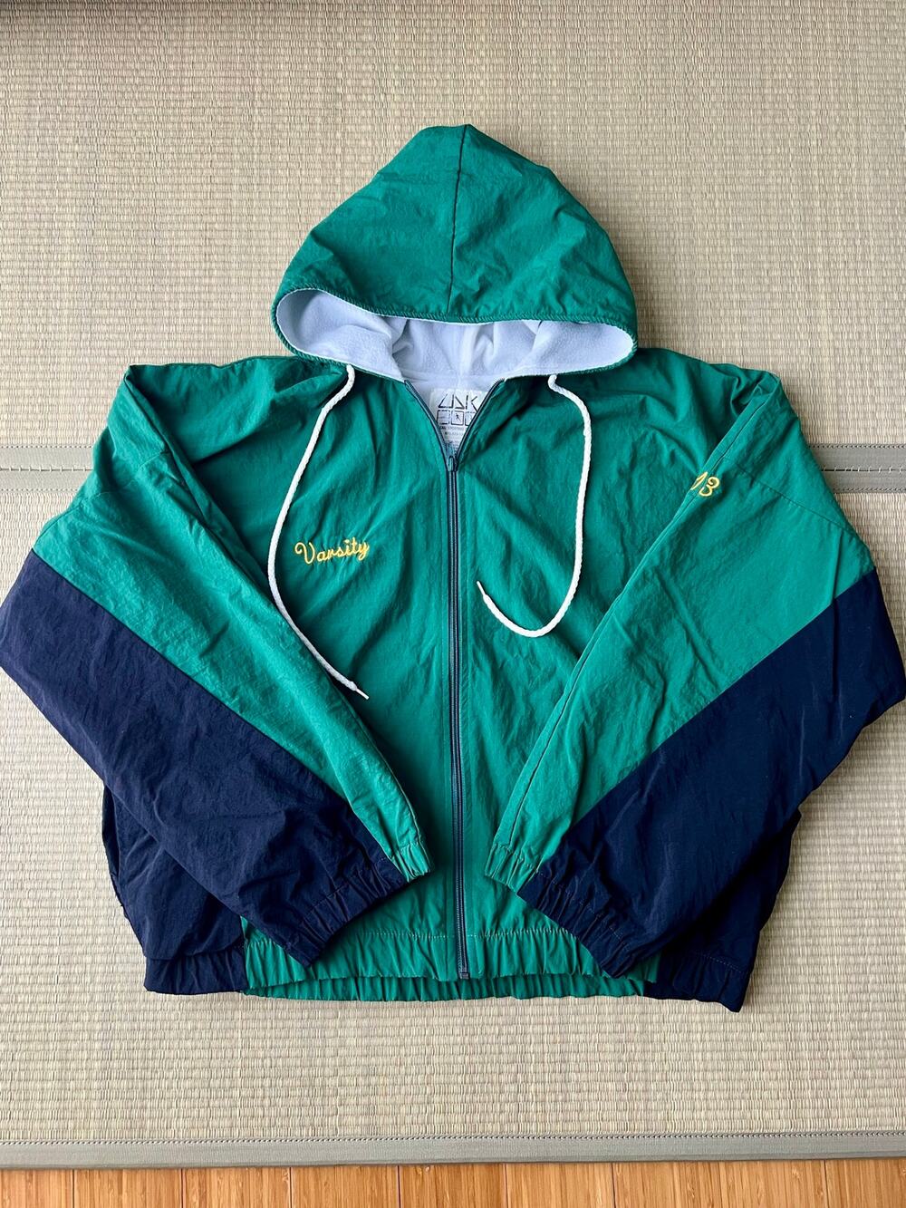 Vintage Hooded Varsity Sweat Jacket